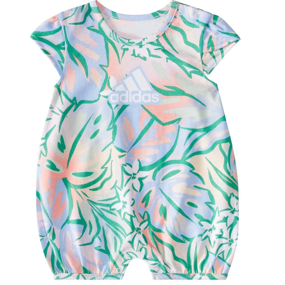 Adidas Baby Romper with Tropical Print 18 months GUC